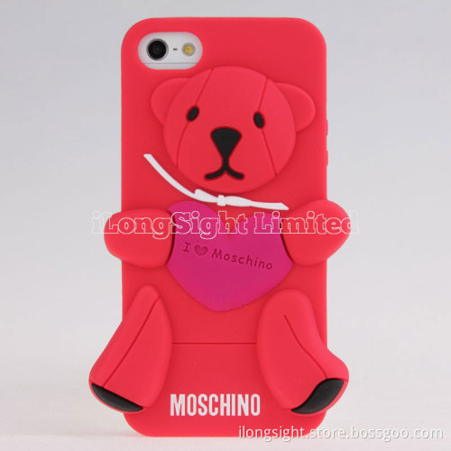 New Cute little bear silicone case for iphone 5/5s